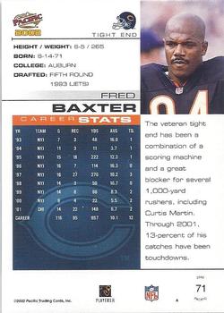 2002 Pacific #71 Fred Baxter Back