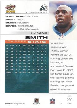 2002 Pacific #239 Lamar Smith Back