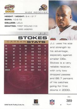 2002 Pacific #389 J.J. Stokes Back