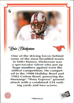 2008 Press Pass Legends Bowl Edition #6 Eric Dickerson Back