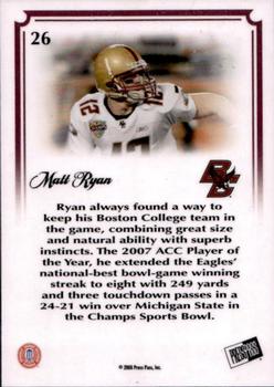 2008 Press Pass Legends Bowl Edition #26 Matt Ryan Back