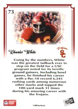 2008 Press Pass Legends Bowl Edition #73 Charles White Back