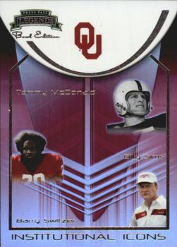 2008 Press Pass Legends Bowl Edition - Institutional Icons #II-4 Tommy McDonald / Billy Sims / Barry Switzer Front