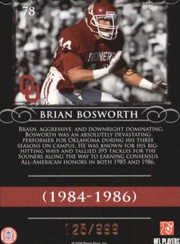 2008 Press Pass Legends - Bronze #78 Brian Bosworth Back