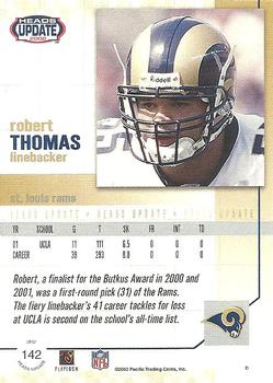 2002 Pacific Heads Update #142 Robert Thomas Back