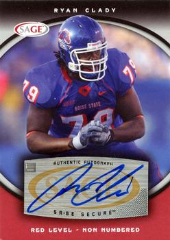2008 SAGE - Autographs Red #A14 Ryan Clady Front