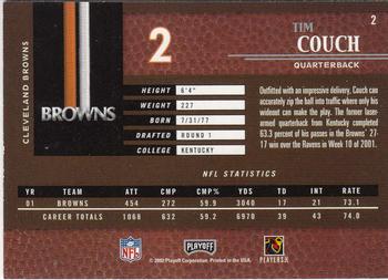 2002 Playoff Piece of the Game #2 Tim Couch Back