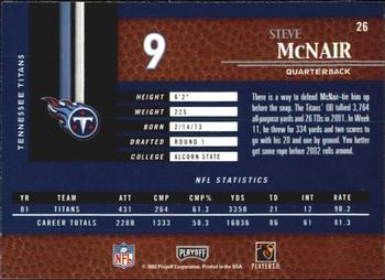 2002 Playoff Piece of the Game #26 Steve McNair Back