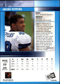2002 Press Pass JE #2 Julius Peppers Back