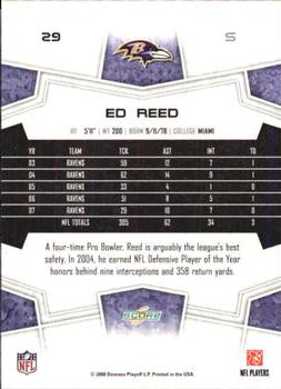 2008 Score - Glossy #29 Ed Reed Back