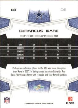 2008 Score - Glossy #83 DeMarcus Ware Back