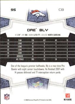 2008 Score - Glossy #95 Dre' Bly Back