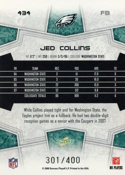 2008 Score - Gold Zone #434 Jed Collins Back