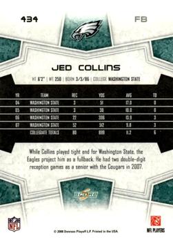 2008 Score - Super Bowl XLIII Black #434 Jed Collins Back