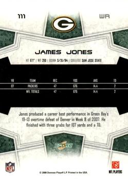 2008 Score - Super Bowl XLIII Blue #111 James Jones Back