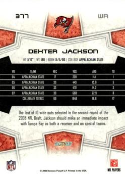 2008 Score - Super Bowl XLIII Blue #377 Dexter Jackson Back