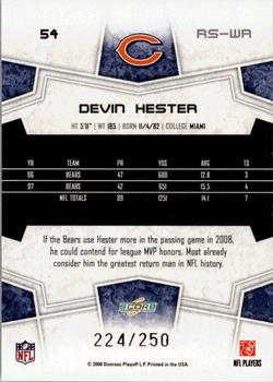 2008 Score - Super Bowl XLIII Light Blue Glossy #54 Devin Hester Back