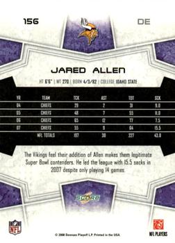 2008 Score - Super Bowl XLIII Green #156 Jared Allen Back