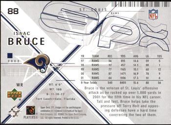 2002 SPx #88 Isaac Bruce Back