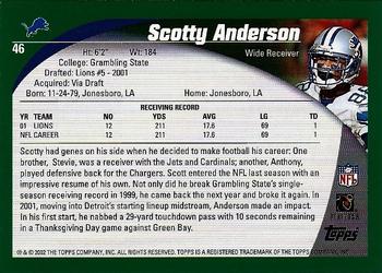 2002 Topps #46 Scotty Anderson Back