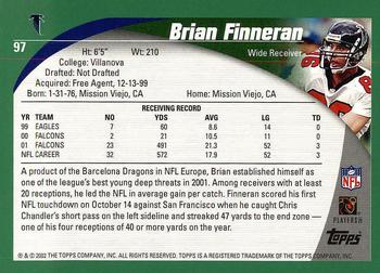 2002 Topps #97 Brian Finneran Back