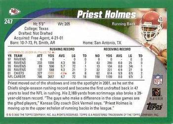 2002 Topps #247 Priest Holmes Back