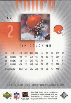 2002 UD Graded #23 Tim Couch Back