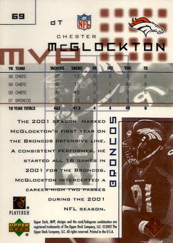 2002 Upper Deck MVP #69 Chester McGlockton Back