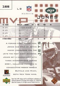 2002 Upper Deck MVP #166 Marvin Jones Back