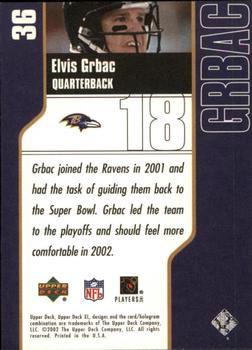 2002 Upper Deck XL #36 Elvis Grbac Back