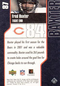 2002 Upper Deck XL #87 Fred Baxter Back