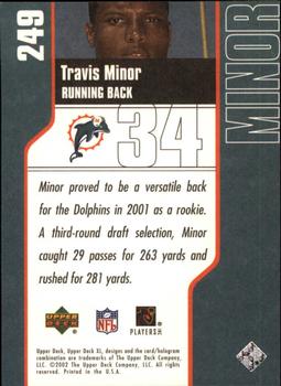 2002 Upper Deck XL #249 Travis Minor Back