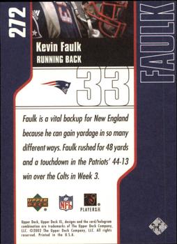2002 Upper Deck XL #272 Kevin Faulk Back
