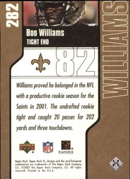 2002 Upper Deck XL #282 Boo Williams Back