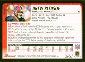 2003 Bowman #65 Drew Bledsoe Back