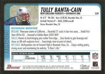 2003 Bowman #229 Tully Banta-Cain Back