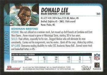 2003 Bowman #265 Donald Lee Back