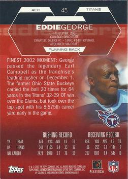 2003 Finest #45 Eddie George Back