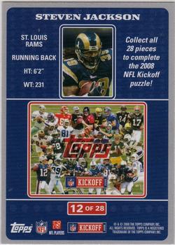 2008 Topps Kickoff - Puzzle #12 Steven Jackson Front