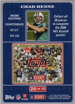 2008 Topps Kickoff - Puzzle #26 Chad Henne Front