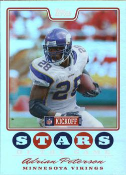 2008 Topps Kickoff - Stars of the Game #SG-AP Adrian Peterson Front