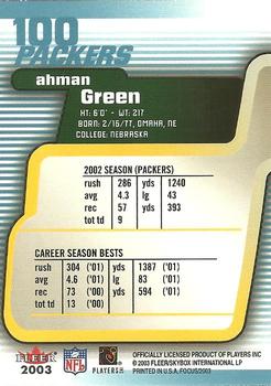 2003 Fleer Focus #100 Ahman Green Back
