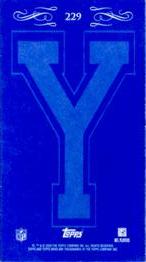 2008 Topps Mayo - Mini Yale Blue Backs #229 Julius Jones Back