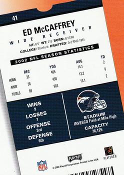 2003 Playoff Contenders #41 Ed McCaffrey Back