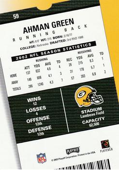 2003 Playoff Contenders #59 Ahman Green Back