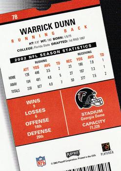 2003 Playoff Contenders #78 Warrick Dunn Back