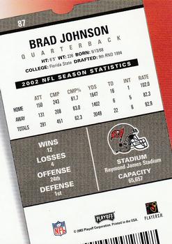 2003 Playoff Contenders #87 Brad Johnson Back