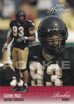 2003 Playoff Prestige #211 Calvin Pace Front