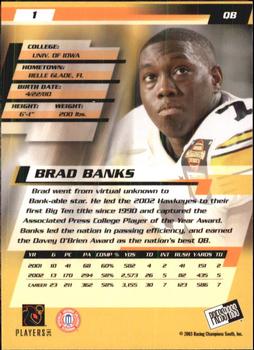 2003 Press Pass #1 Brad Banks Back