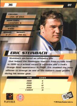2003 Press Pass #36 Eric Steinbach Back